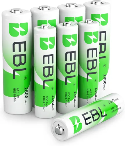 Vista 10 de EBL Baterías AAA recargables (16 unidades) Ready2Charge 1100mAh 1.2V Batería Ni-MH