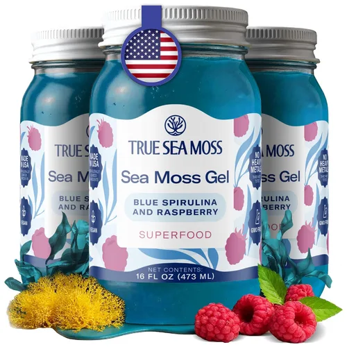 Vista 26 de TrueSeaMoss Gel de musgo marino – hecho en EE. UU. – Musgo marino silvestre, frutas y verduras en frasco – Manzana/Canela, paquete de 1