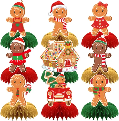 Vista 7 de 9 piezas de decoraciones de panal del día de San Patricio, centros de mesa de temática irlandesa surtidos con duendes, ollas de oro, tréboles