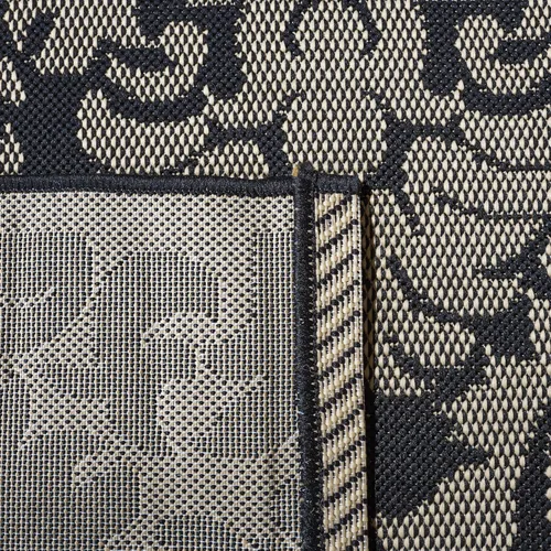 Vista 6 de SAFAVIEH Courtyard Collection - Alfombra decorativa de 2 x 3 pies 7 pulgadas, color negro y arena, no desprende pelusa y de fácil cuidado