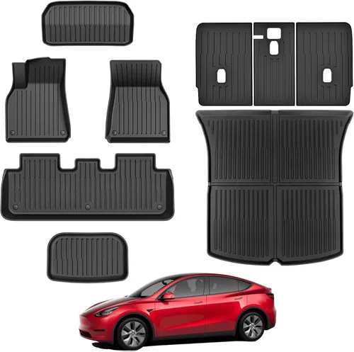 Vista 11 de Floor Mats for 2025 2026 Tesla Model Y Juniper Accessories