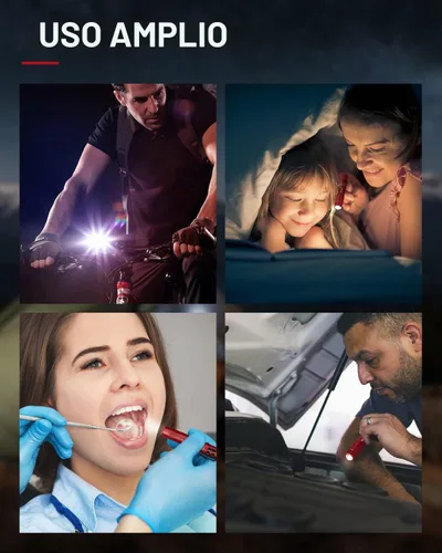 Vista 7 de HATORI Linterna LED brillante, súper mini linterna con luz de flash de alta lúmenes, luz de bolígrafo, linternas pequeñas para emergencias, linterna