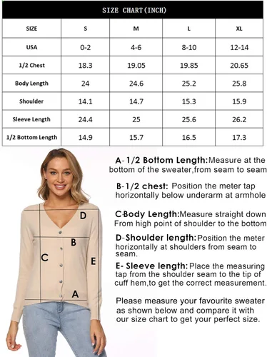 Vista 6 de LANPULUX Suéter 100% lana para mujer, cárdigan con botones y parte delantera abierta, cuello redondo