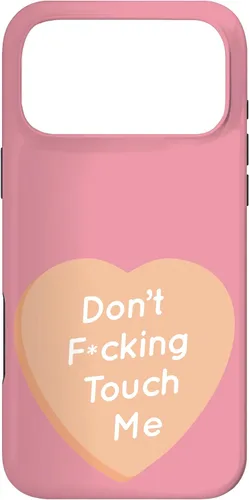 Vista 22 de Don't F Touch Me - Carcasa para iPhone 17, diseño de texto de corazón