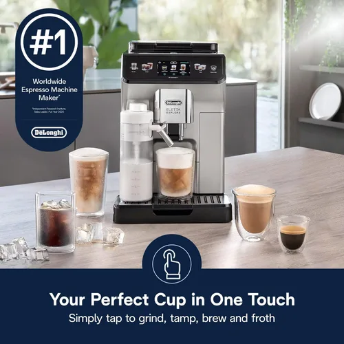 Vista 10 de De'Longhi Eletta Explore Máquina de café expreso con molinillo de café Plateado