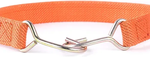 Vista 6 de Cuerda elástica plana, cuerda elástica de 60 pulgadas naranja resistente con ganchos