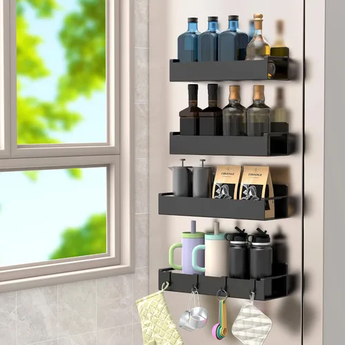 Vista 23 de HuggieGems Soporte Magnético para Botella de Agua para Refrigerador, Organizador de Portavasos para Stanley y Tumbler para Cocina, Paquete de 6