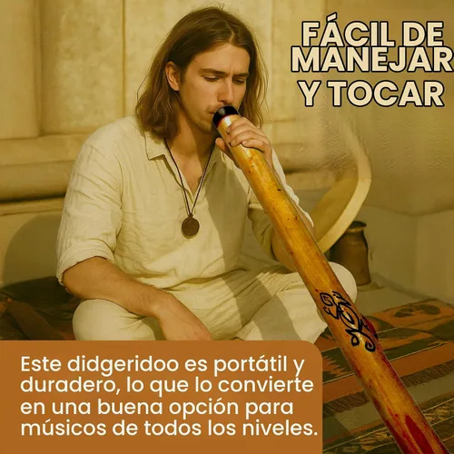 Vista 5 de Eucalyptus Yellowbox Didgeridoo, Boquilla de cera de abejas - 52" de largo - Acabado a mano - Llave de C-E