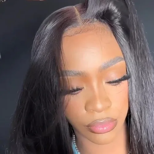 Vista 32 de BEEOS Frontal de Encaje HD de 13 x 4 pulgadas Solamente, cabello humano virgen lacio de color rubio 613, línea de cabello prearrancado de 0.10mm