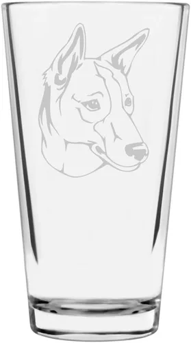 Vista 203 de Podenco Canario - Vaso de pinta de 16 onzas con temática de perro personalizado