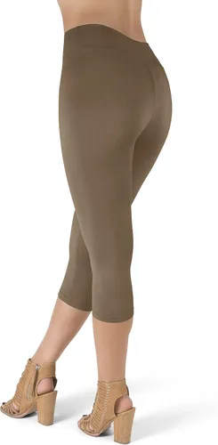 Vista 2 de SATINA - Leggings para mujer de cintura alta para mujer- Leggings capri y de largo completo para mujer