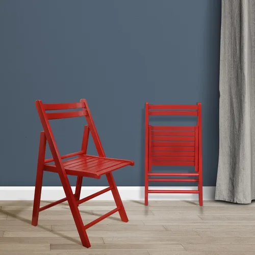 Vista 11 de Casual Home Juego de 2 sillas plegables de madera - Espresso