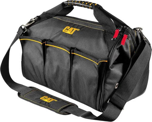 Vista 10 de Cat Bolsa de herramientas de boca ancha de 13 pulgadas con 3 bolsillos exteriores, interior de alta visibilidad, parte inferior reforzada