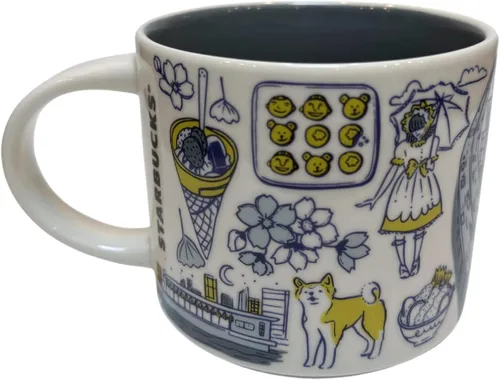 Vista 2 de Starbucks Been There Series Tokyo - Taza de café de cerámica, 14 onzas