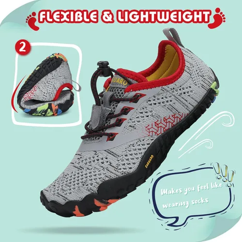 Vista 3 de SAGUARO Zapatos de agua minimalistas para niños y niñas, zapatos descalzos, ligeros, para senderismo, atléticos, al aire libre, secado rápido