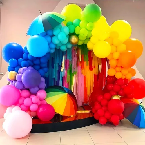 Vista 155 de PartyWoo 50 globos de látex color piel albaricoque, globos de helio boho de Albaricoque-f05