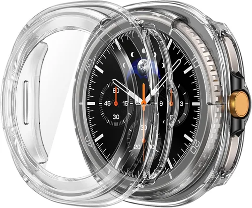 Vista 13 de Misxi - Juego de 2 fundas rígidas de policarbonato con protector de pantalla para Samsung Galaxy Watch 5 Galaxy Watch 4 de 40 mm, funda ultradelgada