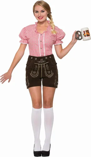 Vista 4 de Forum Novelties Disfraz para hombre de Apline alemán Oktoberfest Lederhosen azul