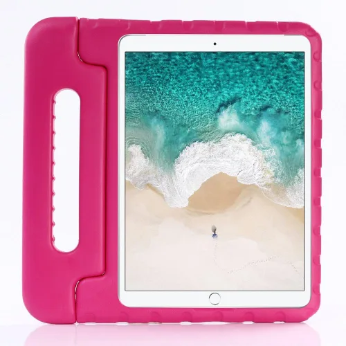 Vista 3 de Funda para niños para iPad de 9ª/8ª/7ª generación de 10.2 pulgadas con mango giratorio/soporte, ligera, suave, espuma EVA, a prueba de golpes, 01#