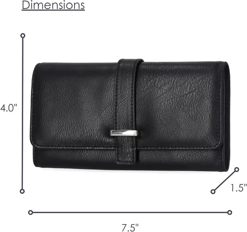 Vista 3 de Mundi - Cartera File Master con bloqueo RFID para mujer, con bolsillo para cambio