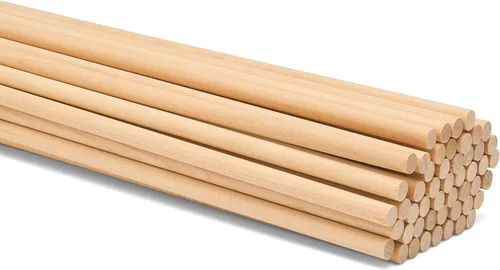 Vista 13 de Varillas de madera sin terminar de 1/4 x 6 pulgadas, para manualidades y bricolaje, 50 unidades Woodpeckers