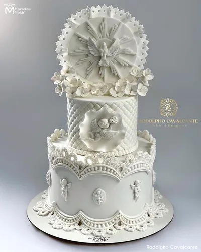 Vista 5 de Marvelous Molds Molde de encaje de silicona Mandy para decoración de pasteles con fondant, pasta de goma y más