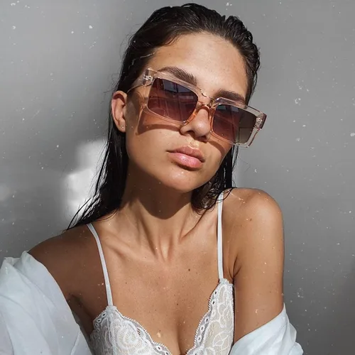 Vista 2 de Gafas de sol para mujer, diseño clásico, minimalista, a la moda, UV400, cuadradas, unisex, TY2984