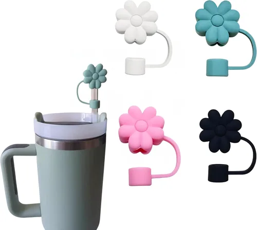 Vista 10 de Tapa de silicona para popote compatible con Stanley Cup 30, 40 onzas, a prueba de polvo, reutilizable, para vasos y botellas de agua