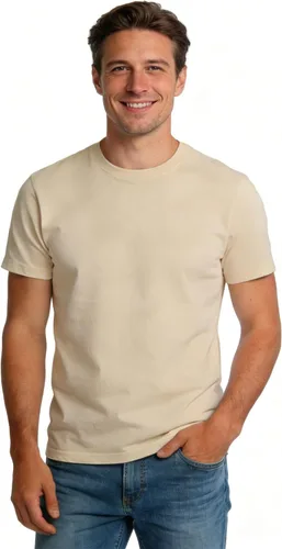Vista 3 de Camiseta de manga corta con cuello redondo para hombre