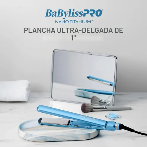 Vista 5 de BaBylissPRO Plancha plana ultrafina de 1 pulgada, plancha para el cabello, platos más cortos