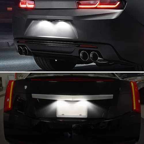 Vista 6 de Lámpara de luz LED para placa vehicular con resistencia libre de errores Compatible con Chevy Corvette Camaro Equinox Impala Volt Cadillac Buick