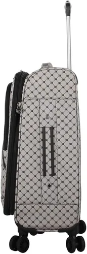 Vista 4 de steve madden Equipaje de diseñador, Noble NegroGris, Bolsa de mano con ruedas giratorias