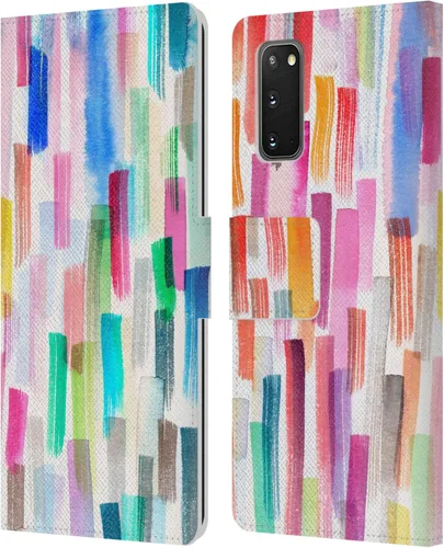 Vista 208 de Head Case Designs Officially Licensed Ninola Brushstrokes Multi Colorful Leather Wallet Case Compatible with Samsung Galaxy A07 4G