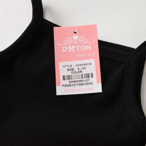 Vista 4 de DXTON Vestidos de verano sin mangas para niñas, con correa de tutú, tejido con 8 capas, mezcla de algodón esponjoso para fiestas de cumpleaños, de 3