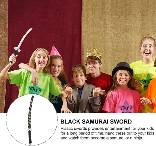 Vista 5 de Ciieeo Mini espada Katana Slayer Samurai juguete espada 35CM plástico japonés samurai para decoración de Halloween, accesorios de juguete espada