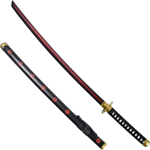 Vista 4 de Anime Sword 41 inch,Zoro/wado ichimonji/Anime Original Texture,for Role-Playing and Collection, with One Display Stand Negro