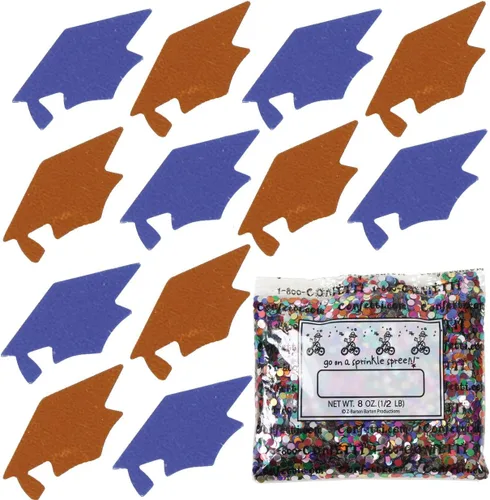 Vista 105 de Confetti Grad Cap Negro, Azul Marino Combo - 2 bolsas de media onza (1 oz)