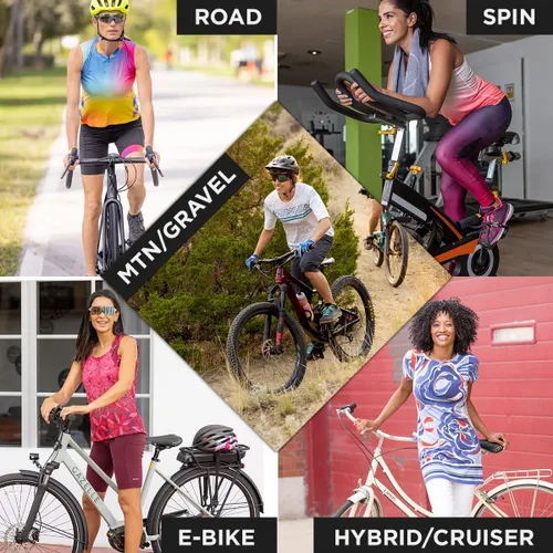 Vista 5 de Terry Breakaway Cycling Shorts for Women, 8.5 Inch Inseam, Elastic-Free Breathable Moisture Wicking Padded Bike Shorts