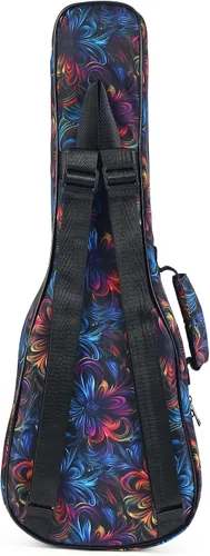Vista 3 de CloudMusic Estuche para Ukulele Bolsa de Concierto Mochila Acolchada Para Concierto de 23 Pulgadas (Concierto, Fantasía Floral) Padded, Backpack