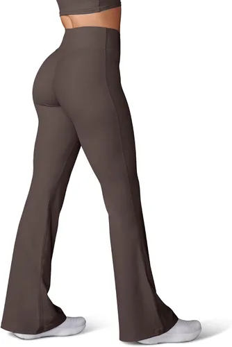 Vista 93 de HEGALY Pantalones de yoga acampanados para mujer, leggings cruzados, suaves, de cintura alta, pantalones casuales de entrenamiento con corte de bota