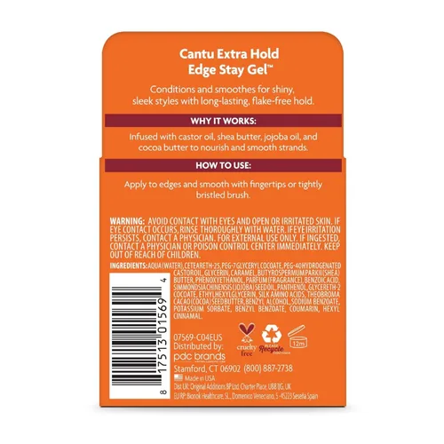 Vista 11 de Cantu Gel Extra Hold Edge Stay con manteca de karité, 2.25 onzas (el embalaje puede variar) (paquete de 2)