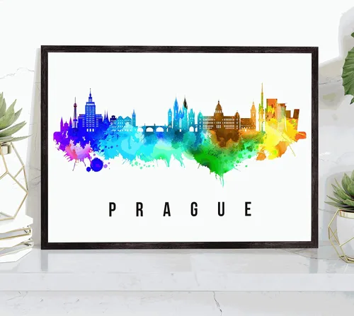 Vista 46 de Póster de Kazan Skyline Rusia, pintura de paisaje urbano de Kazan, póster de Rusia, paisaje urbano de Kazán y estampado de monumentos, arte de pared