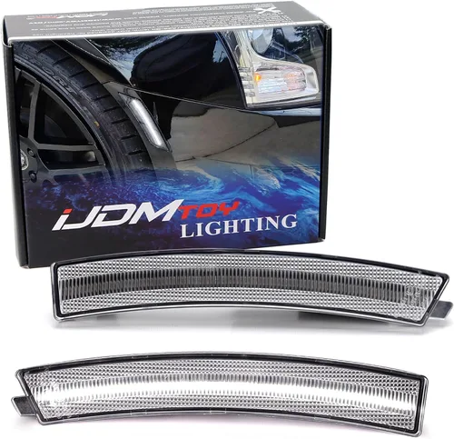 Vista 11 de iJDMTOY Kit de luz de marcador lateral de parachoques delantero ámbar completo con lente semitransparente de 36-SMD LED Compatible con Cadillac 2020