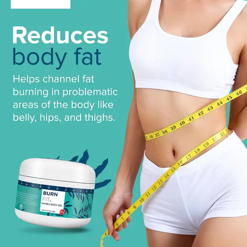 Vista 3 de Gel corporal – Crema anticelulítica de Burn Fit para el vientre y el cuerpo, crema reafirmante y tensora del vientre, crema fría y caliente