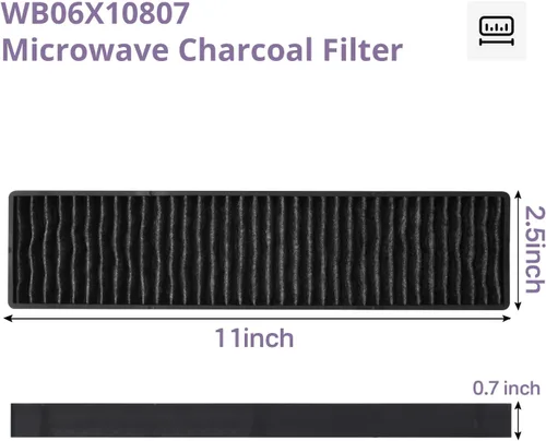 Vista 4 de WB06X10807 Reemplazo del filtro de carbón de microondas para GE JNM7196SK6SS, JVM7195SK6SS, JNM7196DK5BB, JVM7195DK5WW, JVM7195EK5ES, PNM9216SK5SS