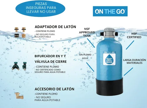 Vista 7 de On The Go otg4-dblsoft-portable 16.000 grano RV suavizador de agua