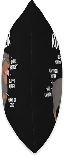 Vista 2 de Hilarious Doggos Puppies & Memes Anatomy of A Rottweiler Dog Owner Rottie Puppy - Divertida almohada bonita, 16 x 16 pulgadas, multicolor