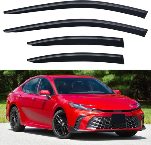 Vista 166 de YQAUTEC - Viseras para ventana, protectores contra la lluvia, compatibles con Subaru WRX 2015-2021, deflectores de viento para ventanas, viseras