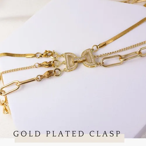 Vista 4 de VeekyVicky Necklace Layering Clasps Gold and Silver