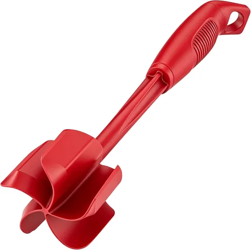 Vista 10 de Ourokhome Picador de carne y triturador de papas, triturador de carne molida de nailon resistente al calor para hamburguesas, 5 cuchillas curvas
